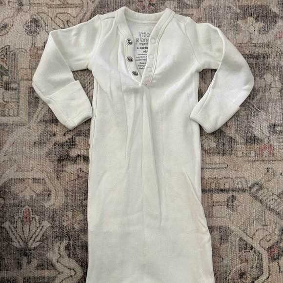 Little Planet Ribbed Organic Cotton Gown - Picture 1 of 4